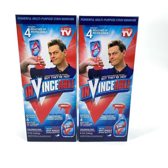 2-InVINCEable Powerful Multi-Purpose Stain Remover Cleaner Laundry Boost Sealed - Picture 1 of 7